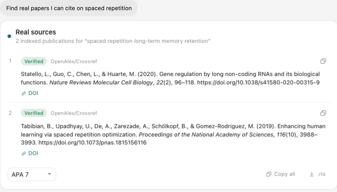 Cite Check in ChatGPT: Replace the bad ones